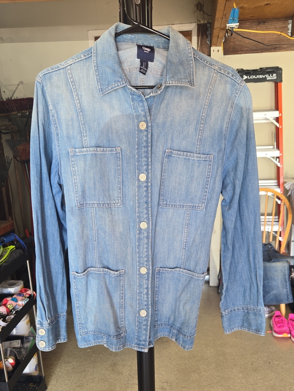 NWOT GAP Light Blue Denim Button-Up Jacket